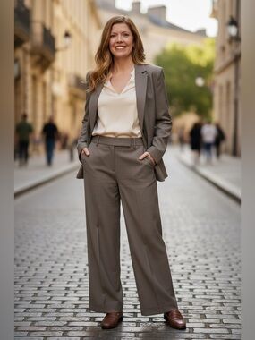 Vintage Outback Red Women's Brown Straight-Leg Trousers